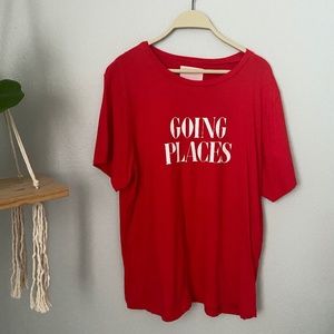 SHOP BAN.DO RED "GOING PLACES" TEE